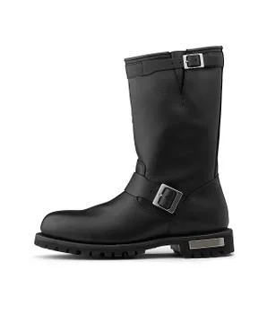 Black boots profil Stock Photos