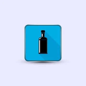 Black bottle icon Stock Illustration