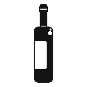 Black bottle of wine with blank label for your brand Stock Illustration