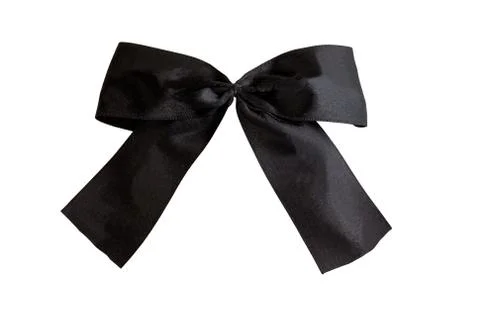 Black bow Isolated Stock Photos