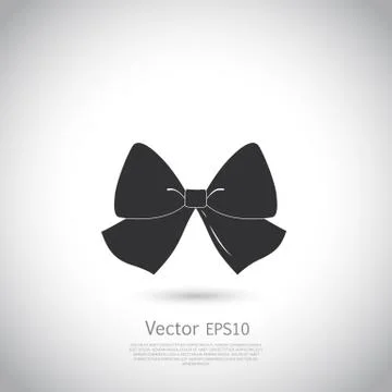 Black bow logo or icon Иллюстрация