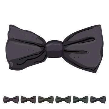 Black bow tie cartoon vector graphic Stock Illustration