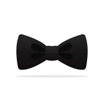 Black bow tie isolated on white background. Vector illustration Stock-Illustration
