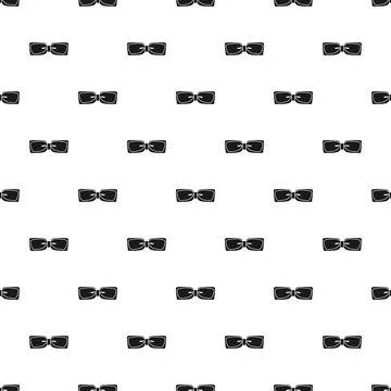 Black bow tie pattern creating seamless background texture Illustrazione stock