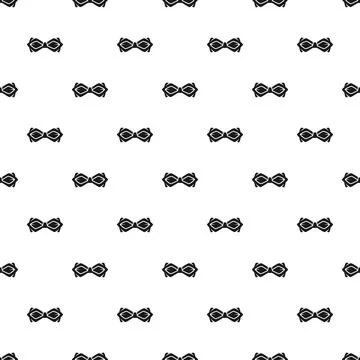 Black bow tie pattern creating seamless background Stock Illustration