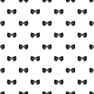 Black bow tie pattern seamless repeating background Stockillustratie