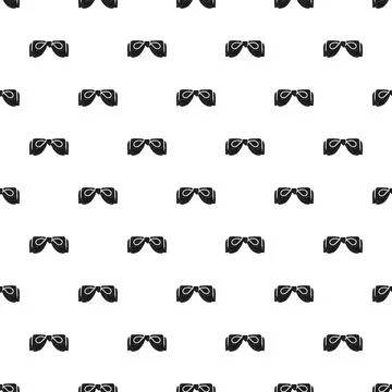 Black bow tie pattern on white background Stock Illustration