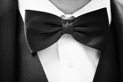 Black bow tie Stock Photos