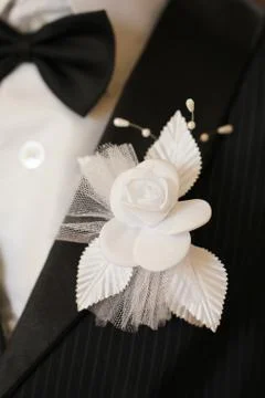 Black bow tie Stockfoto's