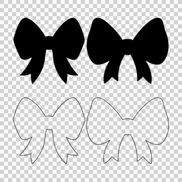 Black bow tie vector design, black bow tie silhouette, black bow tie icon Stock Illustration