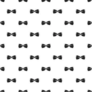 Black bow ties repeating seamless uniform pattern Stock Illustration