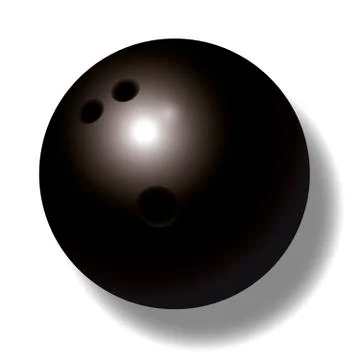 Black Bowling Ball Stock Illustration