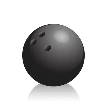 Black bowling ball Stock Illustration
