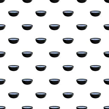 Black bowls with blue liquid pattern background Stock Illustration