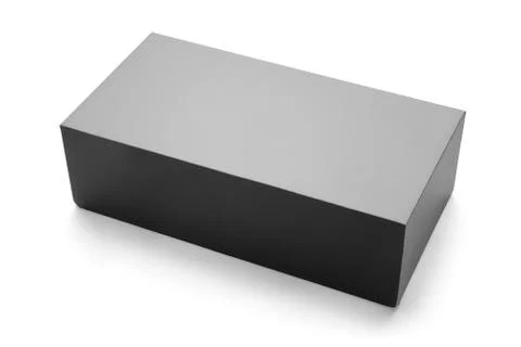 Black box angle view isolated with clipping path Stock-Fotos