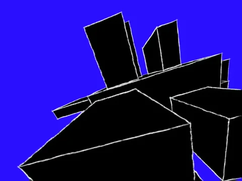Black Box on Blue Background 動画素材 1071569