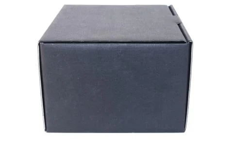 Black box close on white background Stock Photos
