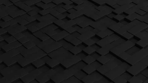Black box cubes, complex structure motion 3D render Stock Footage 279144333