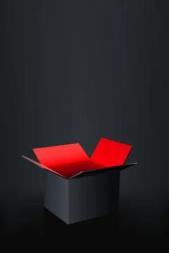 Black box on dark Stock-Illustration