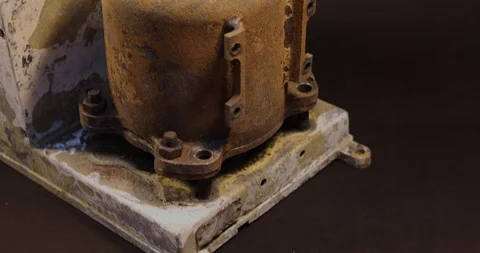 Black Box with extensive fire damage after an accident Stock-Footage 122982406