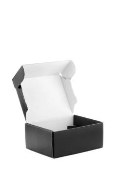 Black box isolated Fotos Stock