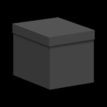 Black box with a lid Stock Illustration