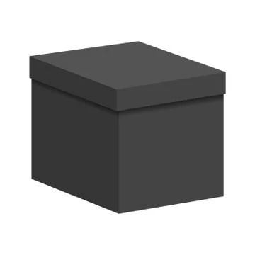 Black box with a lid Stock Illustration