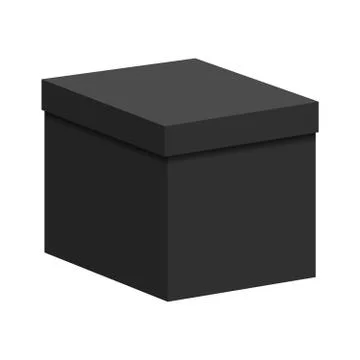 Black box with a lid Stock Illustration