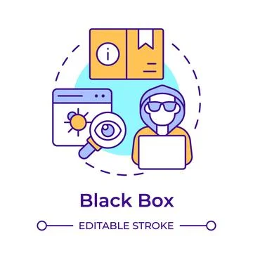 Black box multi color concept icon Illustrazione stock
