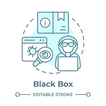 Black box soft blue concept icon イラスト素材