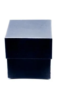 Black box  on white background. Stock Photos
