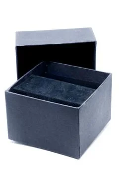 Black box  on white background. Stock Photos
