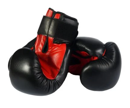 Black boxing-gloves Stock Photos
