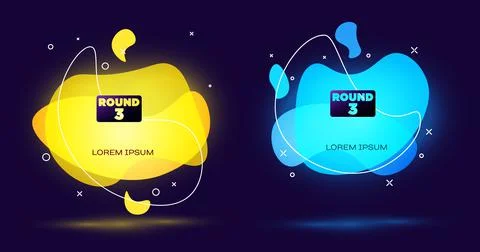 Black Boxing ring board icon isolated on black background. Abstract banner with Stock Illustration