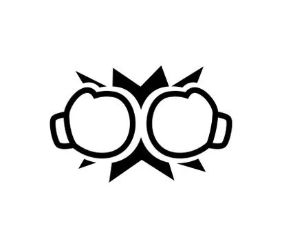 Black boxing sign. Isolated Vector Illustration Stock Illustration