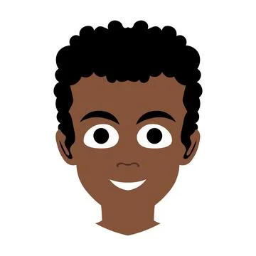 Black boy vector illustration on white background Stock Illustration