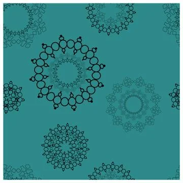 Black bracelets endless design decor texture. Stock Illustration