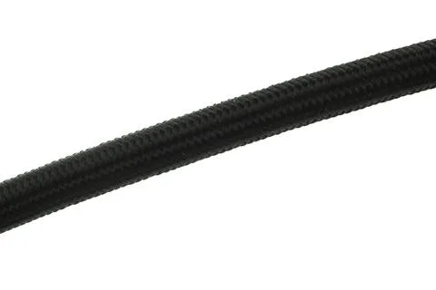 Black Braided Electrical Cable Close-Up Stock Photos