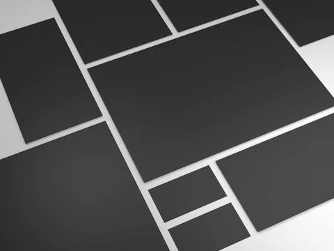 Black branding mockup. 3d rendering Foto stock
