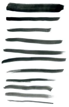 Black Brash Strokes Stock Illustration