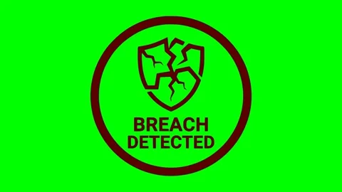 Black breach detected red flash animation Vídeos de archivo 342830001