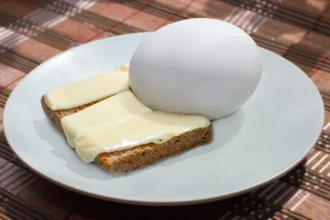 Black bread with butter Stock Photos