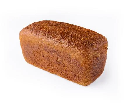 Black bread in the form of a brick Stock Photos