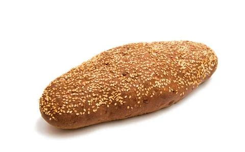 Black bread isolated Stock Photos