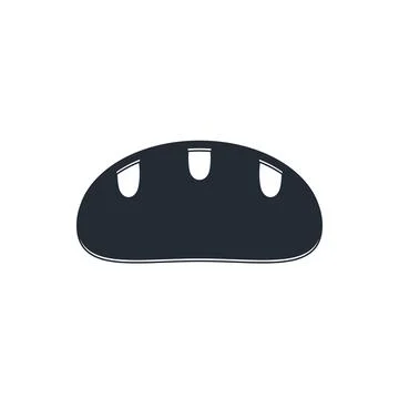 Black Bread loaf icon isolated on white background.  Vector 스톡 일러스트
