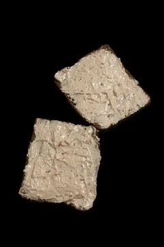 Black bread with pate Stock-Fotos