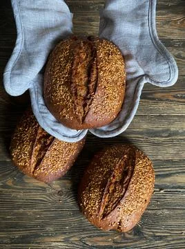 Black bread Stock Photos