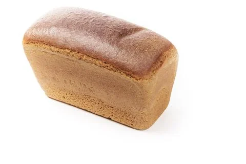 Black bread in the shape of a brick in retro, vintage style. the background i Stock Photos