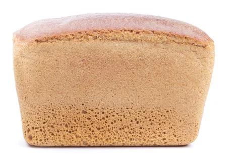 Black bread in the shape of a brick in retro, vintage style. the background i Stock Photos