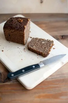 Black bread on the table Stock Photos